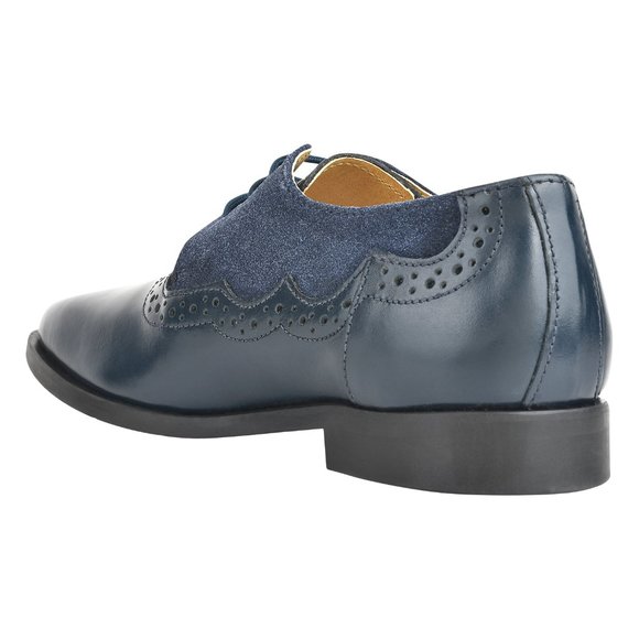 Amy R. Blue  Leather/Suede Oxford Style Kids Dress Shoes - Picture 3 of 7
